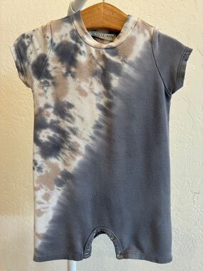 Fairwell Toddler Cowl Neck Sweater in Gray Tie-Dye